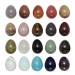 MANIFO 20pcs Mineral Rock Variety Crystal Tumbled Stone Reiki Healing Polished Egg Shape Assorted Gemstone for Collection 20pcs Crystal Egg