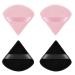 Triangle MakeUp Powder Quaste 2/4 piece of face sponge powder puff washable reusable makeup sponge wet dry make -up tool for loose powder or foundation rouge 4 pieces (black 4 pieces (black / pink)