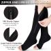 Ailaka Zipper Compression Socks - 15-20 mmHg Knee High Support for Varicose Veins & Edema - Open Toe Design for Women, Men, Nurses - Medium (1 Pair) - Black - Buy Online on GoSupps.com