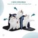PetSfit Foldable Transport Box for Cats & Small Dogs - Portable Travel Bag with Expandable Bed Shoulder Strap - Blue S Blue - Buy Online on GoSupps.com