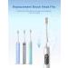 FOSOO Clean C2 Brush Heads Refill - 4 Pack | Compatible with ACE/APEX/NOV/LUX Electric Toothbrush - Buy Online on GoSupps.com
