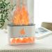 Aroma diffuse humidifier flame effect diffuser 250ml with 7-flame paint 4-color laying positions noiseless diffuser for essential oils with auto-off protection for at home office yoga (style 2)