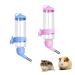 2 PCS Pet Water Bottle Automatic Hamster Water Bottle Rabbit Water Bottles 250ML/8.45OZ Non Drip Hanging Guinea Pig Water Bottle for Rabbit Guinea Pig Gerbil Chinchillas(Blue Pink)