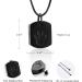 Pet Paw Print Memorial Ash Jewelry - Cremation Urn Necklace for Pet Ashes - Keepsake Pendant with Filling Kit - Black - Buy Online on GoSupps.com