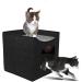 Geizire Cat House - Large Foldable Cat Cave for Indoor Cats - 2022 New Design - Cute Opening Shape - Medium Dark Grey - Buy Online on GoSupps.com