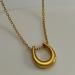 OralGos Horseshoe Necklace for Women - U Shape Wedding Jewelry | Perfect Valentine's Day Anniversary & Birthday Gift in Gold - Buy Online on GoSupps.com