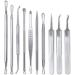Blackhead Remover Tool And Extractor 10 Piece Pimple Popper Tool Kit for Face Nose Zit Acne Whitehead Pores Blemish Stainless Steel Facial Skin Care Kit - Buy Online on GoSupps.com