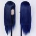 TaBeWay Blue Synthetic Wig with Bangs - Heat Resistant No Lace Wig for Fashionable Women - Buy Online on GoSupps.com