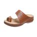 Yytcsjz Women's Hollow Sandals Wedge Heels Clip Toe Bunion Corrector Flip Flops Summer Slippers for Partying and Partying on The Beach or Playing at Home (Color : Brown Size : 6.5) 6.5 Brown