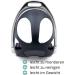 Compositi Stirrup Insert with Slip Protection - 1 Pair (2 Pieces) for Children | Black Safety Stamping Iron Insert with Cap - International Shipping Available - Buy Online on GoSupps.com