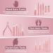 Professional 20-Piece Andrea Manicure Set with Nail Clippers and Scissors in Leather Bag - Pink - Buy Online on GoSupps.com