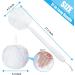 VANZAVANZU Loofah Sponge Set: 17 Anti-Slip Long Handle Body Scrubber with Exfoliating Shower Sponge - White - Buy Online on GoSupps.com