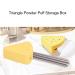 Triangle Powder Puff Storage Box | Portable Silicone Makeup Sponge Holder | Breathable Double-Sided Travel Bag (Yellow - Buy Online on GoSupps.com