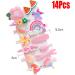 JYJLLM 14 pieces Different shapes Rainbow Hair Clips For Kids Cute Hair Accessories Colorful Flowers Hair Clips Hair Clips For Kids pink hair clips Birthday gift Christmas (Brown Bear) - Buy Online on GoSupps.com