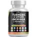 Moringa Pills with Turmeric, Boswellia, Ginger, Ashwagandha, Quercetin, Cinnamon, Tart Cherry, Garlic, Nettle & Holy Basil Herbal Extract Supplement Plant-Based 120 Capsules