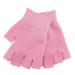 SUPVOX Finger Touch Screen Gloves Gel Heals Dry Skin and Cracked Hands Fingerless Moisturizing Gloves (Pink)