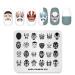 Alexnailart nail stamp plates creative chinese style theme picture design templates Beijing opera face mask multi-pattern circuit board manicure DIY nail art printing tools CN020
