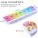 7 Day Portable Pill Box Organizer for Vitamins, Supplements, and Medication - AidShunn - Buy Online on GoSupps.com