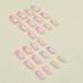 24Pcs Short French False Nails with Colorful Edge Design - Square Fake Nails for Women - Multicoloured Cute Nail Set with Glue - Buy Online on GoSupps.com