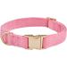 YUDOTE Ultra-Soft Natural Cotton Dog Collar for Medium Dogs with Sensitive Skin - Pink M (1 Pack) - Buy Online on GoSupps.com