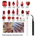 Red Rhinestones Nail Gems Kit with Picker, Tweezers - Multi Shape Glass Crystals for Nail Art - Face Gems Included - Buy Online on GoSupps.com