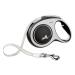 Flexi New Comfort Dog leash (adhesive tape) ergonomic durable and free of hugging for dogs up to 60 kg 4.8 m size L black/gray gray large - 16 ft