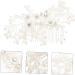 Ipetboom Flower Rhinestone Hair Comb Tiara Floral Hair Accessories Rhinestone Headpiece Bridal Side Flower Hair Comb Creative Hair Comb Women Hair Comb White Bride Plastic Hair up Wedding - Buy Online on GoSupps.com