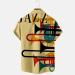 HDDK Men's Casual Short Sleeve Hawaiian Shirt - Rainbow Vintage Jazz Print, Regular Fit Beach Top - Buy Online on GoSupps.com