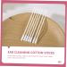 Organic Cotton Swab Tips for Babies & Makeup - 4 Boxes of Premium Ear & Head Swabs - 7.3x0.4cm White - Buy Online on GoSupps.com