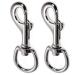 2 pieces of robust carabiner hooks dog leash silver swivel hook buckle powers of the powers of the carabiner hook for dog leash mountaineering keychain buckle for pets
