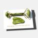 AOVOJRM Jade Roller Gua Sha Facial Tools Set Guasha Facial Massage Tool Face Roller Skin Massager for Face Neck and Eye Treatment Facial Roller (Green)