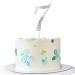 Cake decoration silver rhinestones Happy Birthday cake topper for birthday decoration (silver-7)