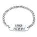 Child of God ID Bracelet IDB-12SH - with Sister Hook Clasp - Stainless Steel - Personalized Engraving - Customized Bracelet Length - Child Youth or Adult