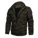 Hanxiulin plush jacket oversize warm lined fleecemantel men warm winter jacket basic hooded jacket warm outdoor long thick winter coat down jacket coat winter jacket with hood green 4xl