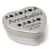 Luxury Personalised Christmas 2023 Place Settings for the table Small personalised heart shaped tin festive reindeer design Filled with White Heart Shaped Mints Ideal as after Christmas dinner mints