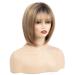 RENERSHOW Blonde Highlight Short Pixie Bob Wig with Bangs - Ombre Blonde Synthetic Wig for Women - Buy Online on GoSupps.com