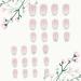 24PCS White Tip Gradient Pink Press On Nails - Medium Square & Glitter Designs - Full Cover Acrylic False Nails for Women & Girls - Buy Online on GoSupps.com