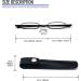 Buy Kokobin 2-Pack Mini Reading Glasses - Ultra-Light Spring Hinge Metal Reading Aid for Men & Women - 1 Diopter with Glasses Holster - Buy Online on GoSupps.com