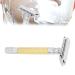 Double-Sided Zinc Alloy Safety Razor - Eco-Friendly Non-Slip Travel & Home Use for Men - Gold - Buy Online on GoSupps.com