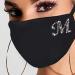 Lulupi Glitter Letters Multifunction Cotton Mask - Washable Rhinestone Christmas Motif Black Face Scarf for Women - Buy Online on GoSupps.com