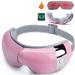 Smart Eye Massager with Heat Compression - Relieve Dry Eyes Eyestrain and Migraines - Eye Mask Massager for Relaxation Sleep Improvement - Gift for Men and Wome (Pink)