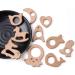 Organic Wood Teether Set for Infants - DIY Rattle Ring for Gum Relief and Toy Holder - Buy Online on GoSupps.com