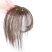 BSMEAN 3D Air Bangs Clip in Bangs Hairpiece Human Hair Hair Topper Extension Invisible Seamless Thin Neat Air Bangs Light Brown