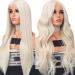 BGHJUE Platinum Blonde Wig 26-Inch Synthetic Lace Front - Glueless Heat Resistant Wig for Women | Baby Hair & Natural Look - Buy Online on GoSupps.com