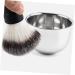 Frcolor Beard Brush & Stainless Steel Shaving Set - Metal Mixing Bowl Razor Cup & Facial Cleaning Tool for Gentlemen - Buy Online on GoSupps.com
