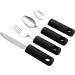Adaptive Utensils (4-Pieces) Wide Non-Weighted Non-Slip Handles for Hand Tremors Arthritis Parkinson s or Elderly use - Stainless Steel Knife Fork Spoons - Black Thick Handle - Black - Buy Online on GoSupps.com