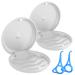 BVN 2 PCs Retainer Case Slim Braces Case Denture Case Mouth Guard Case Teeth Aligner Case Retainer Box Orthodontic Dental Case Night Guard Case Container Storage Holder White.White