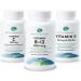 Earth's Splendor Energy & Immune Support: Vitamin B12 (1000mcg) Vitamin C with Rose Hips (500mg) and Vitamin D (2000 IU) - No Artificial Colors or Flavors Gluten Free for Men & Women