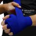 Muvin Boxing Hand Wraps - 180 Inches Semi-Elastic Blue - 1 Pair for Men & Women | Kickboxing, Muay Thai, MMA, Krav Maga - Combat Sports - Buy Online on GoSupps.com
