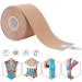 Injury Muscle Taping Adhesive Bandage Wrap Rolls Stretch Self-Adherent Tape for Sports Wrist Ankle 5cm*5m(Skin Color) - Buy Online on GoSupps.com